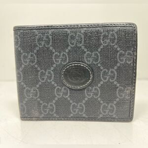 Gucci Men's Leather Grey GG Print Bifold Wallet